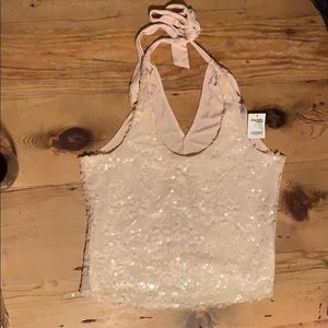 Pale pink sequence blouse